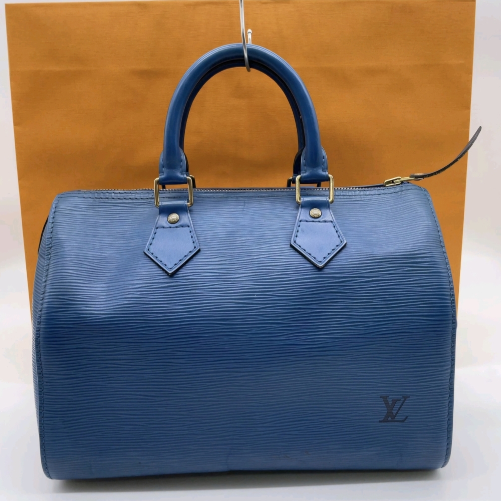 Louis Vuitton Speedy 26 Epi Leather Blue Authentic In Pristine Condition
